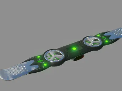 Goblin Hover Board - Low Poly - Game Ready - PBR Low-poly 3D model