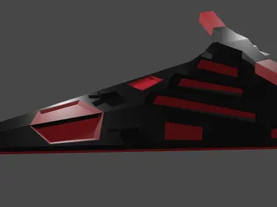 Starship triangular object 3D model