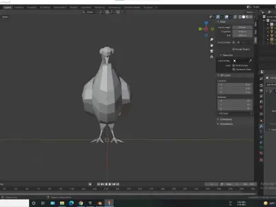 Low-Poly Pigeon Free 3D model