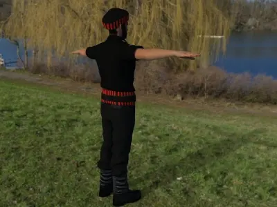 Indian commando Low-poly 3D model