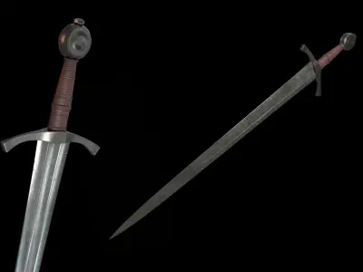 Type 14 Arming Sword Low-poly 3D model