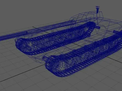 Borgward II Low-poly 3D model
