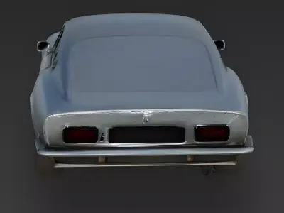 Realistic Oxidized Vintage Coupe 3D Model Low-poly 3D model