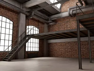 Loft interior 11 3D model