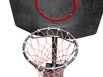Basketball Hoop Low-poly 3D model 6