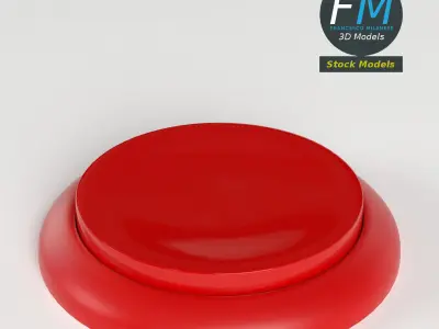 Round button Low-poly 3D model