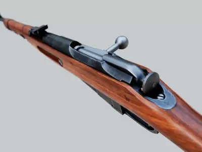Mosin Nagant M30 Carbine Low-poly 3D model