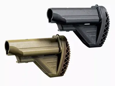 AR 15 Stock HK416 Low-poly 3D model