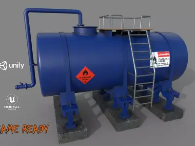 Industrial Tank Low-poly 3D model purchase