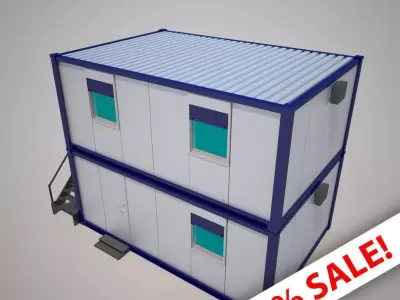 Two Story Site Cabin 3D model