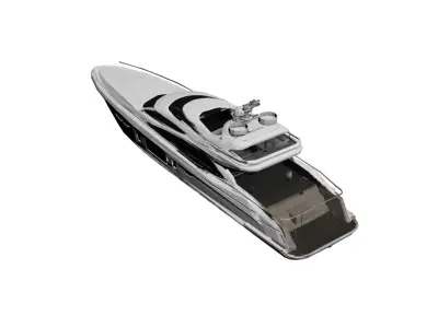 Sunseeker Predator 108 Yacht Low Poly Luxury Motor Yacht Low-poly 3D model
