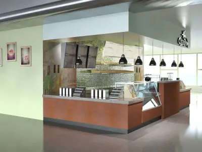 Coffee Kiosk 3D model buy