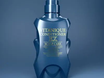 Clean Stylized Shampoo Bottle Low Poly 3D Cosmetic Model 3D model