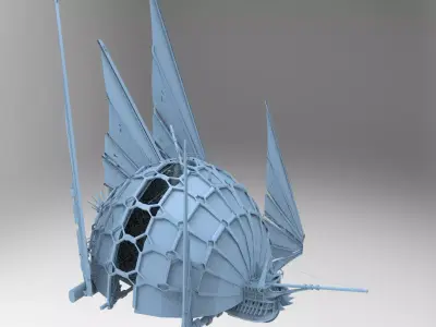 Great Khan Ocean hall Low-poly 3D model
