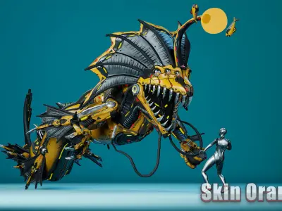Sci-Fi Angler Fish Low-poly 3D model