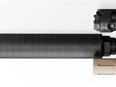 SUPPRESSOR  Q PORQ CHOP Low-poly 3D model
