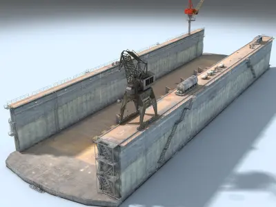  Dry Dock ( LOW POLY ) 