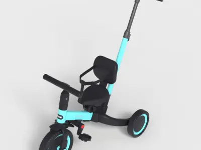 TODDLER TRICYCLE Low-poly 3D model