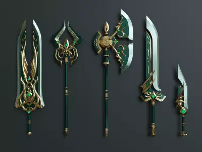 Fantasy weapon set 65 3D model