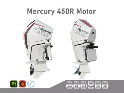 Mercury Racing 450R Outboard Motor 3D model