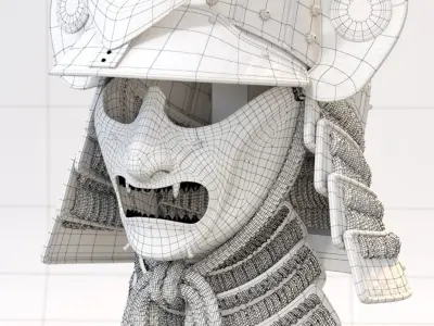 Samurai Helmet 3D model purchase