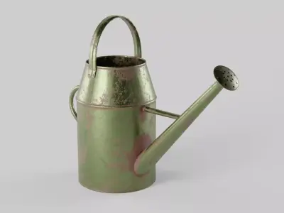 Watering Can Vintage Low-poly 3D model