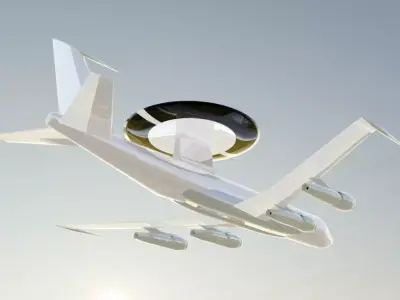 E-3 Style AWACS Radar Plane - Custom 1950s Aircraft Low-poly 3D model