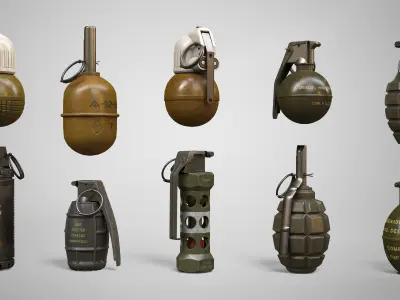 20 Hand Grenades Ultimate Pack AAA Game Ready