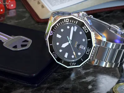  Classic Dive Metal Watch Black 