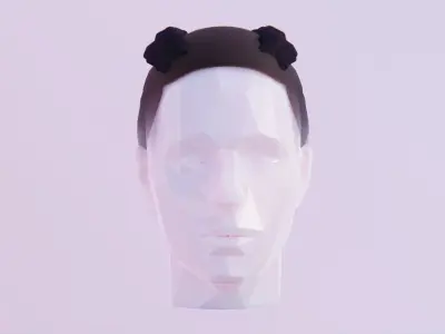 XXXtentacion Fishtail Braids Low-poly 3D model