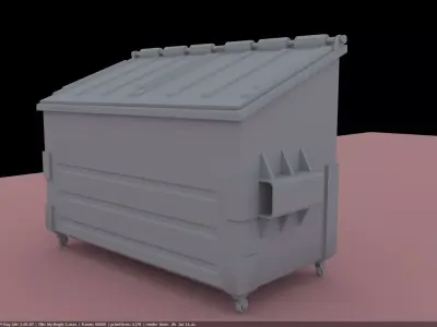 Street Dumpster Free low-poly 3D model