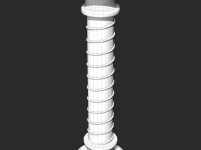 Ancient Column Low-poly 3D model buy