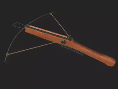 Crossbow 2 wooden Free low-poly 3D model