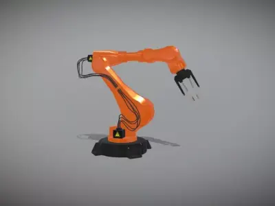 Rrobot arm Low-poly 3D model