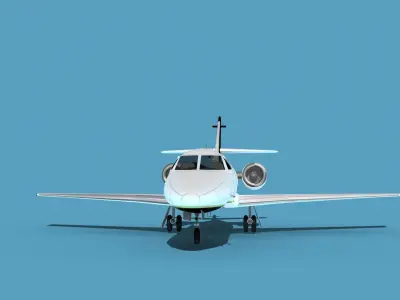 Dassault Falcon 20 V08 3D model