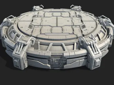 Sci-Fi Mecha Platform Kit Vol 02 3D model purchase