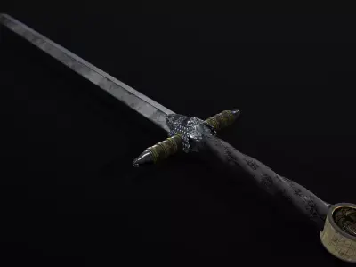 Medieval Sword 3D model buy