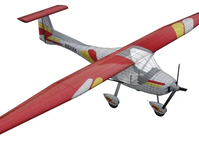 Sport Aircraft Allegro 2000 Low-poly 3D model