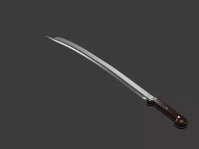Scimitar Sword 3D Model Low-poly 3D model