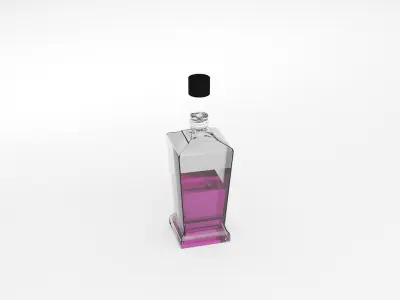 Antique style perfume bottle Low-poly 3D model