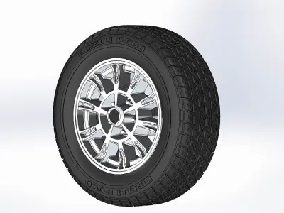 Custom wheels Legendary Wheels LW13 GT6 15inch  for scale model 3D print model