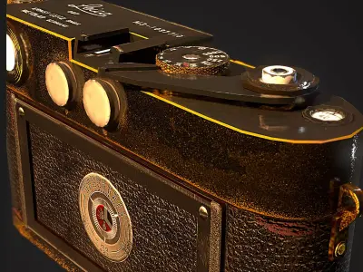 Old DSLR Camera  Low-poly 3D model