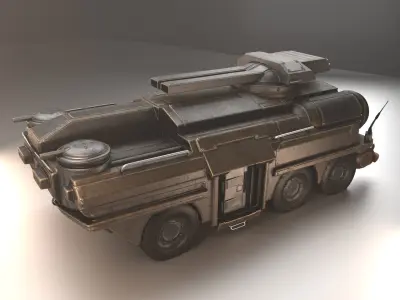 Amphibious Tank -Test Drive- Free low-poly 3D model