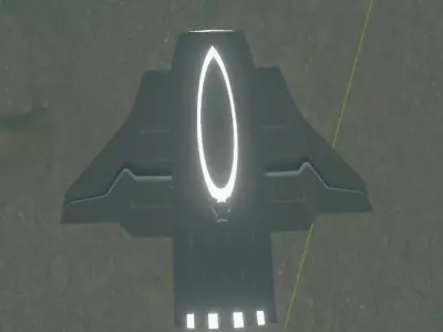 Grey alien spaceship Free low-poly 3D model