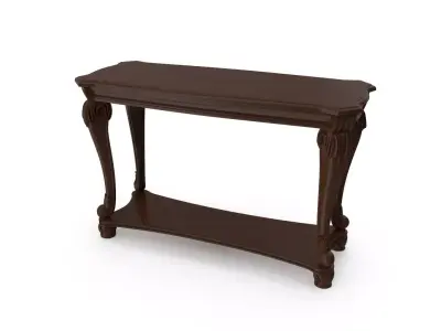 Classic Wooden Console Table 3D Model l Antique Style  3D model