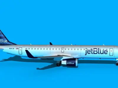 Embraer Emb-190 Jet Blue 5 3D model