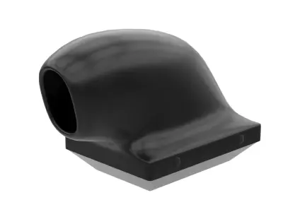 Mullis Race Cars blower Scoop with Tray Low-poly 3D model