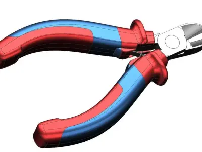 Wire Cutter - High-Quality Industrial 3D Model  Mechanical Tool 3D model