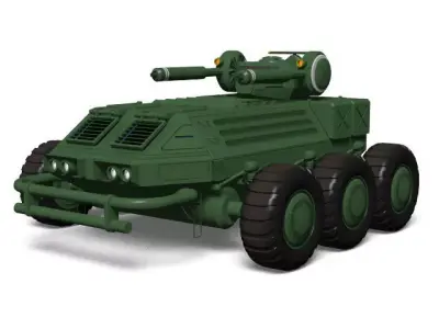 wheeled armored vehicle 3D model