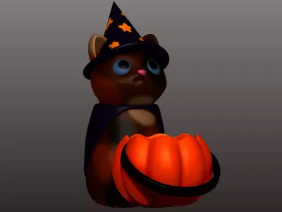 Witch Cat 3D print model